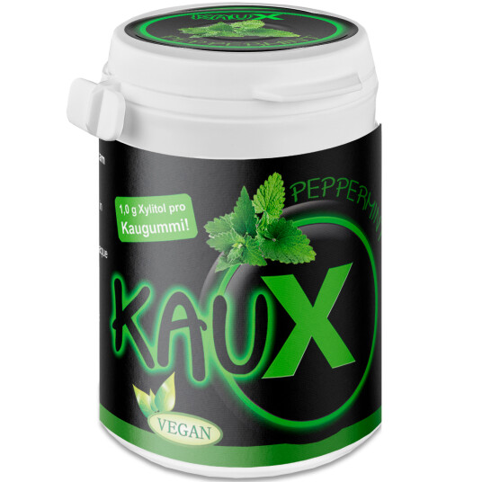 Naturlig Xylitol Tyggegummi KAUX Peppermint 40 pcs. 60 g Naturlig Xylitol Tyggegummi KAUX Peppermint 40 pcs. 60 g