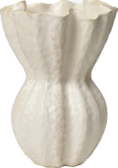 Broste Copenhagen Cori Vase - WHITE - W 24.6 cm
