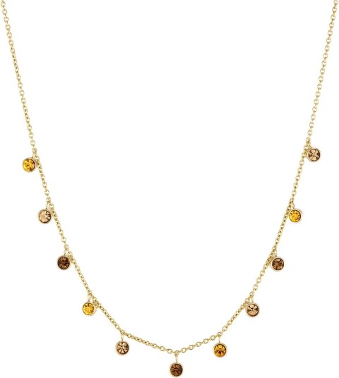 Bud To Rose Lima Charm Necklace Amber/Gold   Gold   ONE SIZE