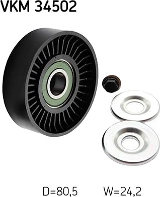 Løpehjul vifterem SKF VKM 34502