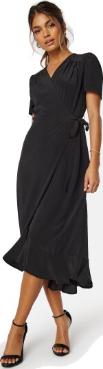 John Zack Short Sleeve Wrap Dress