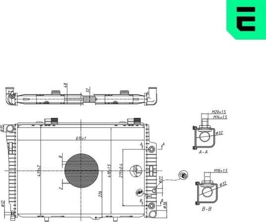 ERA 673546 Radiator motorkjøling ERA 673546 Radiator motorkjøling