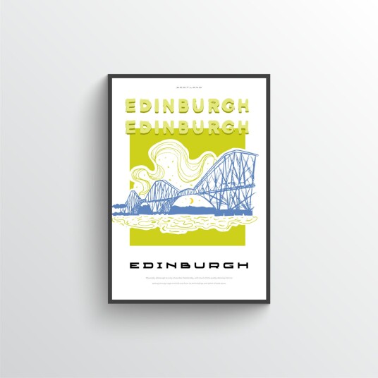 Edinburgh Bridge Artwork Plakat Edinburgh Bridge Artwork Plakat