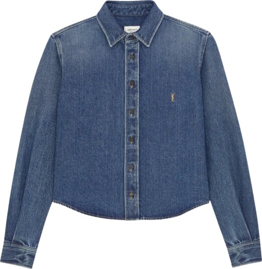 Saint Laurent Dame Bluser & Skjorter Blå L,