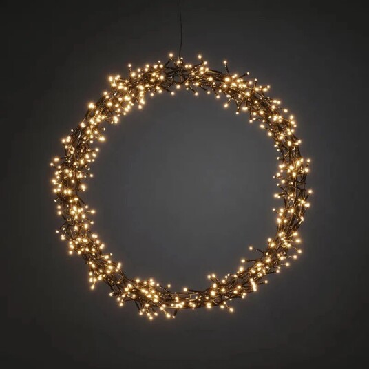Julekrans 50 cm 600 led dimbar