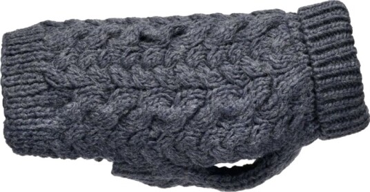Feel Active Wool Kabelstrikket Hundegenser Mørk Blå (40)