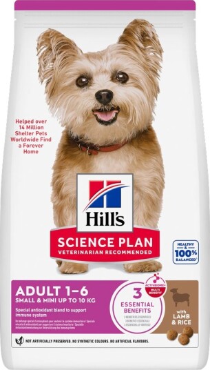 Hill'S Science Plan Adult 1-6 Small & Mini Med Lam & Ris Sparepakke 2 X 6 kg