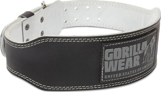 Gorilla Wear Leather Padded Belt 10cm Black/Gray  - L/XL