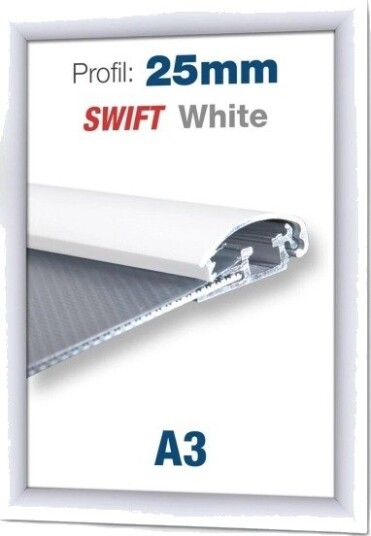 Twinco Ramme Twin Light Snapframe Hvid A3 Twinco Ramme Twin Light Snapframe Hvid A3
