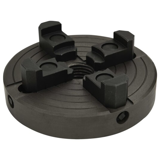 Chuck til tredreiebenk 4 bakker M33 gjenge svart 150x63 mm Chuck til tredreiebenk 4 bakker M33 gjenge svart 150x63 mm