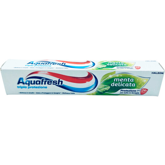 Aquafresh Triple Action Tannkrem Gentle Mint 75 ml. Aquafresh Triple Action Tannkrem Gentle Mint 75 ml.