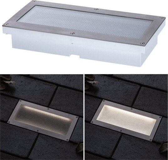 Brick LED-bakkespot, grå, 10 x 20 cm - Paulmann - Moderne - Metall - Kantet