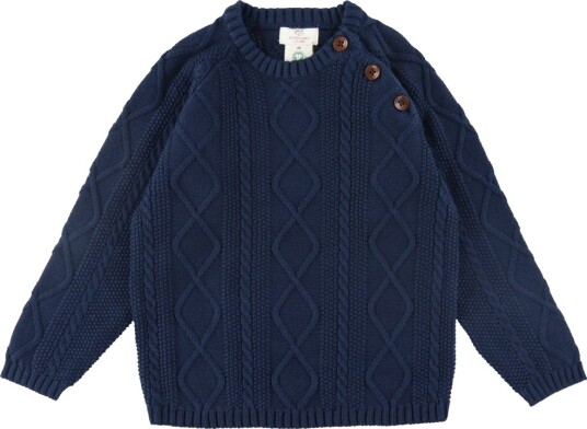 Copenhagen Colors Navy Strikket Genser 74