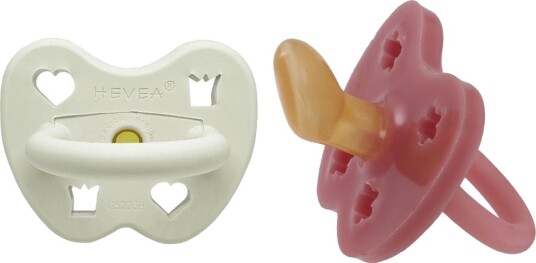 Hevea Smokker 3-36 Md. 2-pack Naturgummi Vinter Berry Hevea 3-36 md Smokk Grå Rosa