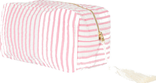 Toalettmappe 20x10x12 cm Pink Stripe Toalettmappe 20x10x12 cm Pink Stripe