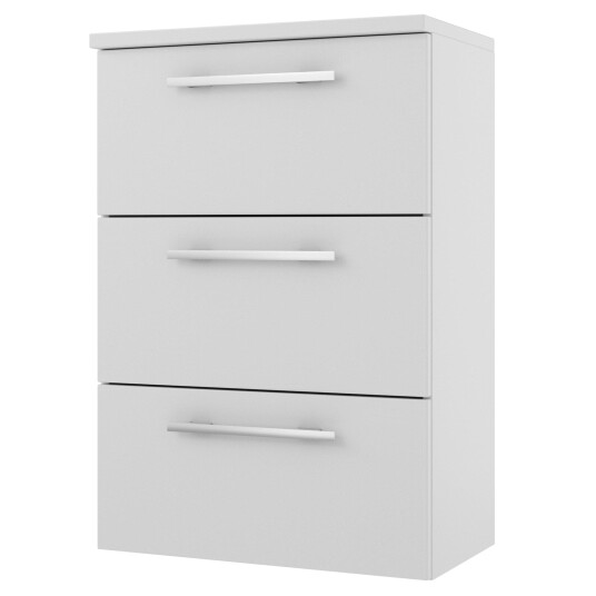 Linn Bad Ingrid Smal Sideskap (Kommode) Hvit Matt / 60cm 3 Skuffer Linn Bad Ingrid Smal Sideskap (Kommode) Hvit Matt / 60cm 3 Skuffer