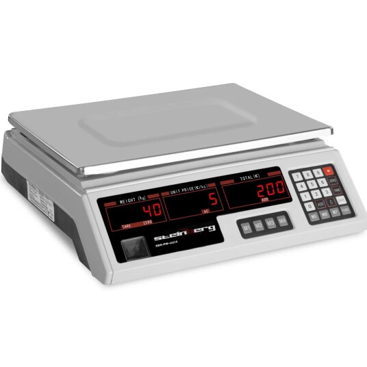 Steinberg Systems Butikkvekt   40 kg / 2 g  33,7 x 23,1 x 0,6 cm 10030370