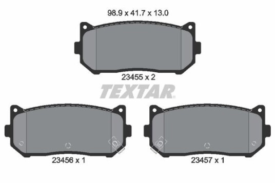 Bremseklosser TEXTAR 2345501 Bremseklosser TEXTAR 2345501