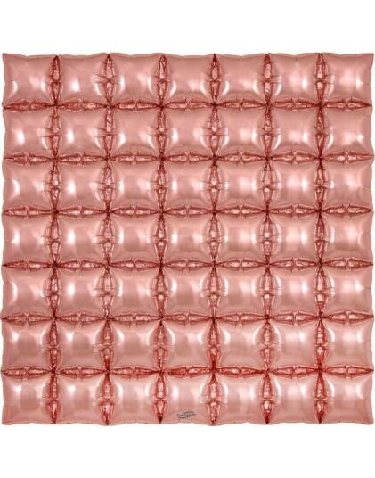 Rosegull Waffle Folie Ballong for Backdrop/Bakgrunn 91,4 cm x 91,4 cm