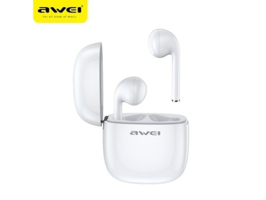 T28 Tws Bluetooth-Hodetelefoner + Dokkingstasjon Hvit