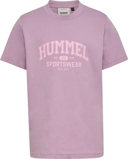 Hummel T skjorte hmlJR Grafikk Lavender Mist Hummel 13 14 år (158 164) T skjorte Lilla Rosa
