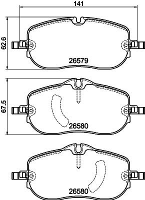 Bremseklosser HELLA 8DB 355 044 391 Bremseklosser HELLA 8DB 355 044 391