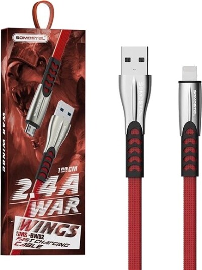 Usb-Kabel Somostel Usb-A Til Lightning 1 M Rød (25701)