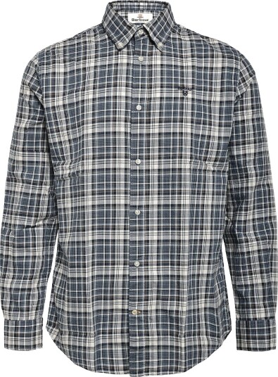 Barbour Mosswood Tailored Fit Checked Shirt NAVY XL