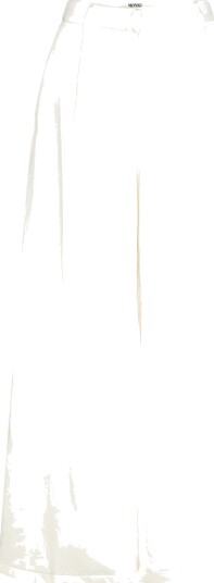 Monki Pleated High Waist Wide Leg Suiting Trousers White 48