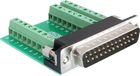 Delock Seriell Adapter 9 Pins Terminalblokk Hunn Til Db 25 Hann Delock Seriell Adapter 9 Pins Terminalblokk Hunn Til Db 25 Hann