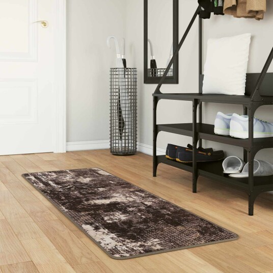 Teppe Runner MARSA Svart 50 x 150 cm Polyester og PVC