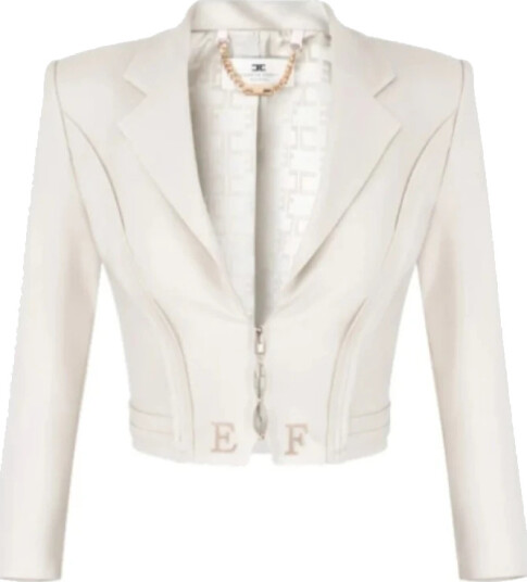 Elisabetta Franchi Dame Jakker Hvit S,