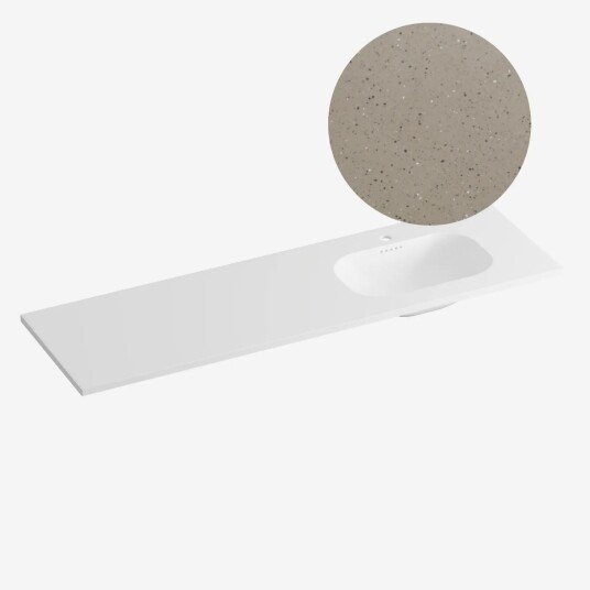 Korsbakken Nice Heldekkende Terrazzo Lava 160cm Høyre