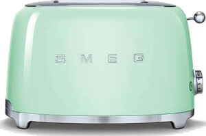 SMEG TSF01 Brødrister 2 skiver Pastellgrønn med rustfritt stål