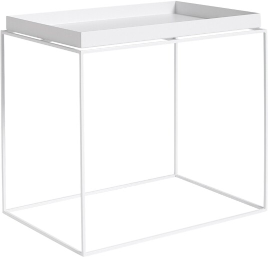 Hay - Tray Table Large White Sidebord Svart Metall