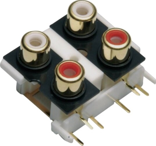Tru Components Cinch-Kontakt For Vertikal Innbygging, Poler: 4, 1 Stk