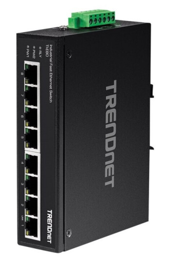 Trendnet Ti-E80 - Switch - Ikke-Styrt - 8 X 10/100 - Din-Skinnemonterbar, Veggmonterbar - Dc-Strøm - Taa-Samsvar Trendnet Ti-E80 - Switch - Ikke-Styrt - 8 X 10/100 - Din-Skinnemonterbar, Veggmonterbar - Dc-Strøm - Taa-Samsvar