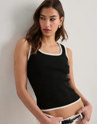 Vero Moda Svart Awalice Sl U Neck Knit Top