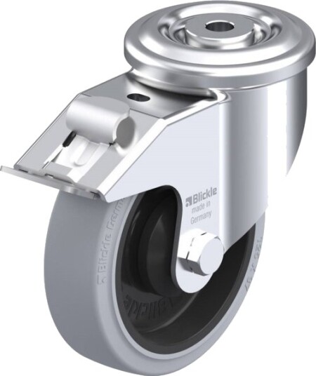 Blickle 745334 Styrehjul Med Brems, Lkr-Poev 125Ka-Fi-Sg, Hjuldiameter 125 Mm, Bæreevne (Maks.) 250 Kg