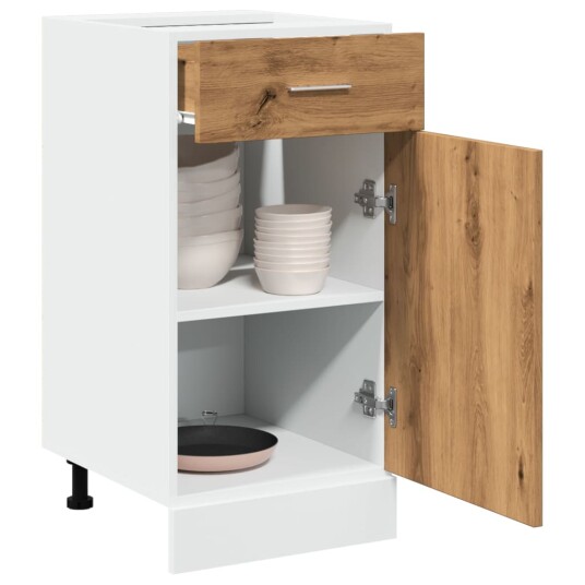  Bunnskap med skuff artisan eik 40x46x81,5 cm konstruert tre 8721158436092