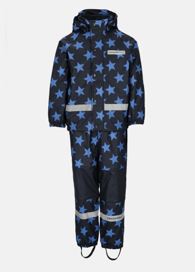 Swedemount Drop Fleece Rain Set Jr Dk. Navy/Blue 110 Regnjakker Swedemount Drop Fleece Rain Set Jr Dk. Navy/Blue 110 Regnjakker