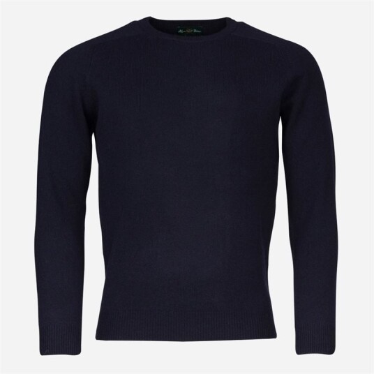 Alan Paine Crew Neck Lambswool - Navy Alan Paine Crew Neck Lambswool - Navy