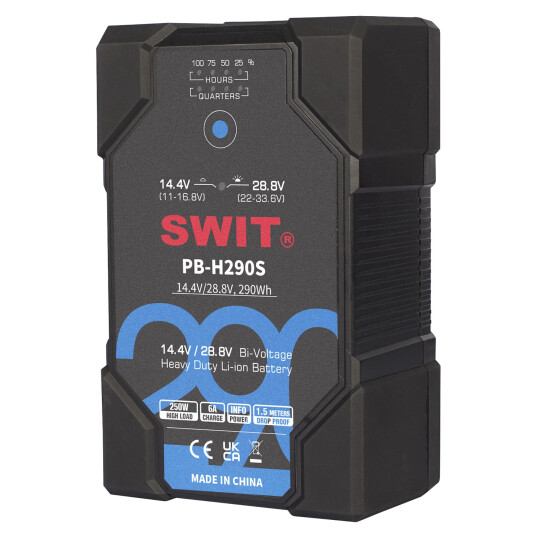 SWIT PB-H290S Intelligent Battery Pack 290Wh V-Mount. 14.4V/28.8V SWIT PB-H290S Intelligent Battery Pack 290Wh V-Mount. 14.4V/28.8V
