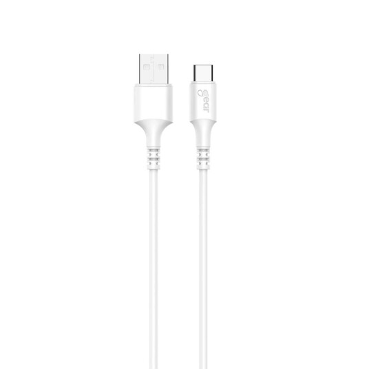 GEAR Ladekabel Usb a Til Usb c 2.0 0.3m Hvit Rund Kabel