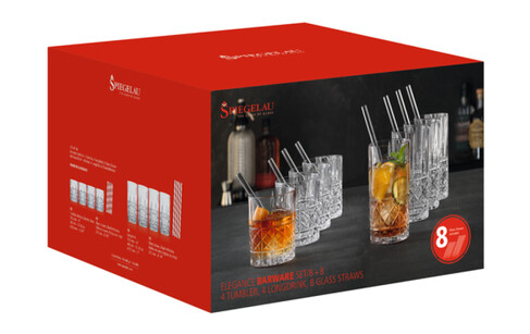 SPIEGELAU Elegance Tumbler sett, 12 glass