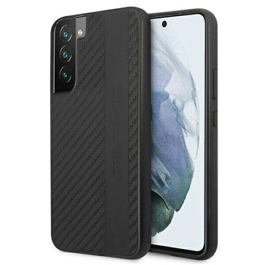 Mercedes AMG Mobildeksel Carbon Stripe for Samsung Galaxy S22+ - Svart