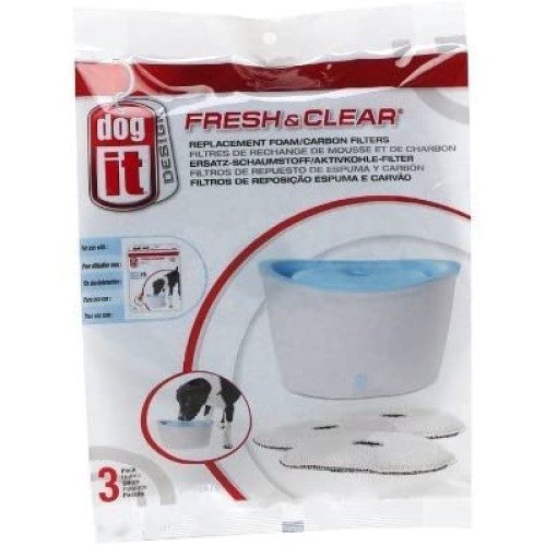 Dogit Kullfilter Fresh & Clear 3 Stk. Passer Til Vannfontene 6 Liter Dogit Kullfilter Fresh & Clear 3 Stk. Passer Til Vannfontene 6 Liter