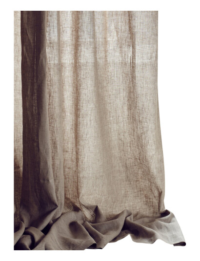 Lovely Linen Airy Curtain   Grey   260X280CM
