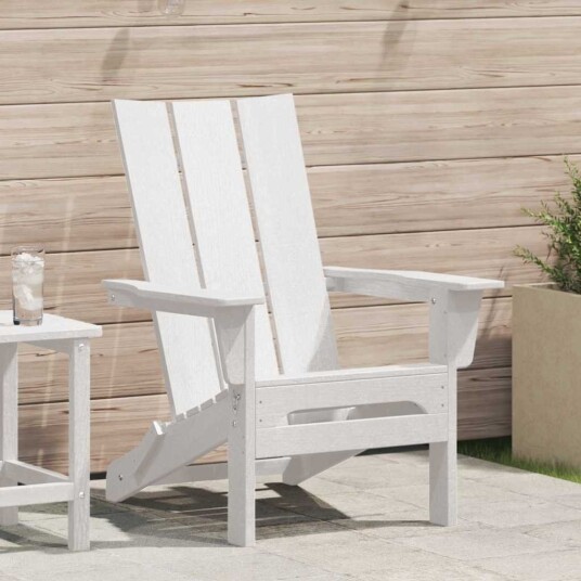 sammenleggbare Adirondack stol Hvit 74,5x80,5x90 cm HDPE sammenleggbare Adirondack stol Hvit 74,5x80,5x90 cm HDPE