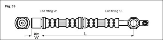 Bremseslange METZGER 4113666 Bremseslange METZGER 4113666